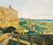 Johan Richter Outside Girgenti with a view of the temples Spain oil painting artist